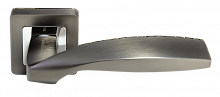 DIY MH-45 GR/CP-S55, ручка дверная на квадратной накладке, цвет - графит/полированный хром